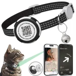 Collier chat AirTag réfléchissant avec QR