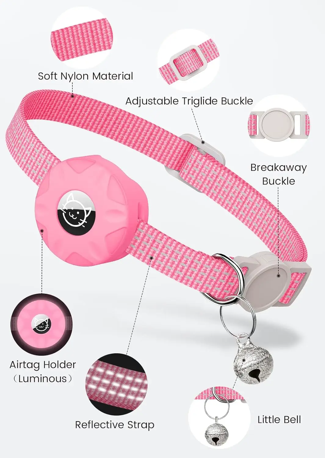 Collier AirTag réfléchissant pour chat – Image 3