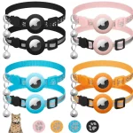 Collier chat compatible AirTag avec clochette