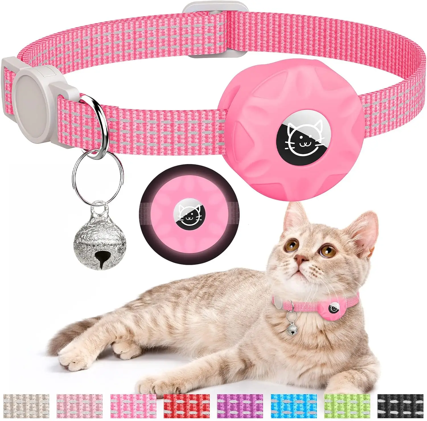 Collier AirTag réfléchissant pour chat