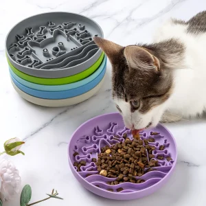 Tapis à lécher en silicone pour chat