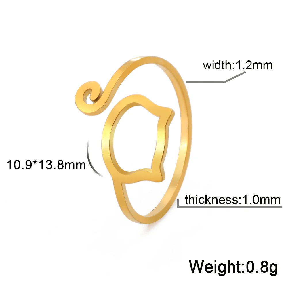 Bague chat lune ajustable – Image 11