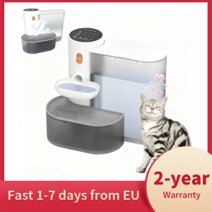 Bac à litière autonettoyant + fontaine 3L