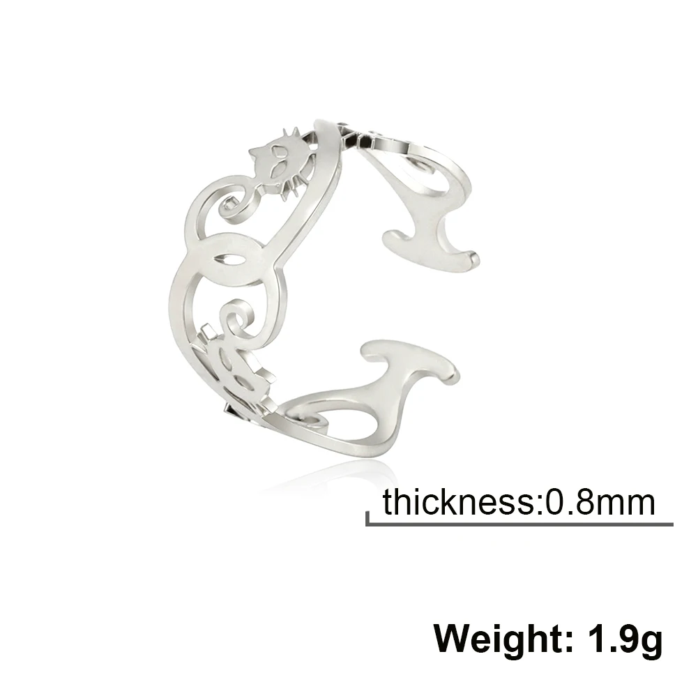 Bague chat lune ajustable – Image 16