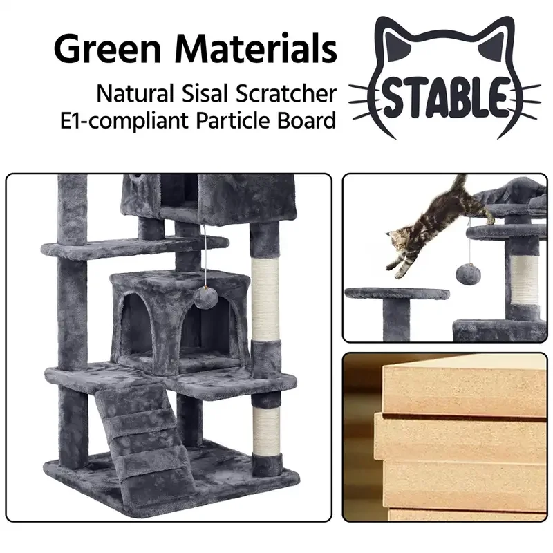 Arbre à chat avec niches et griffoirs – Image 5