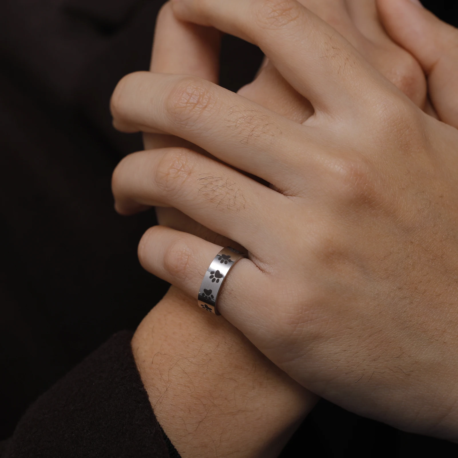 Bague patte de chat en acier – Image 6