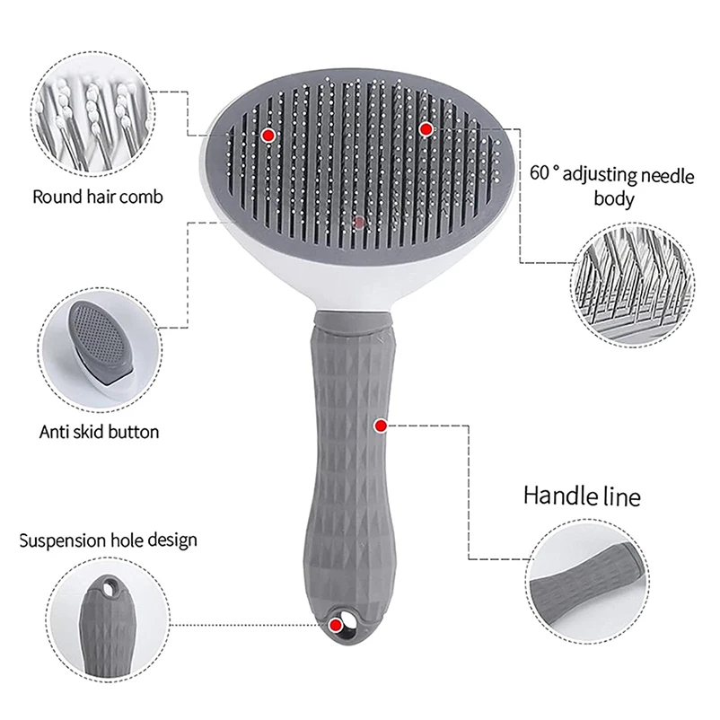 Brosse antidérapante à aiguilles pour chat