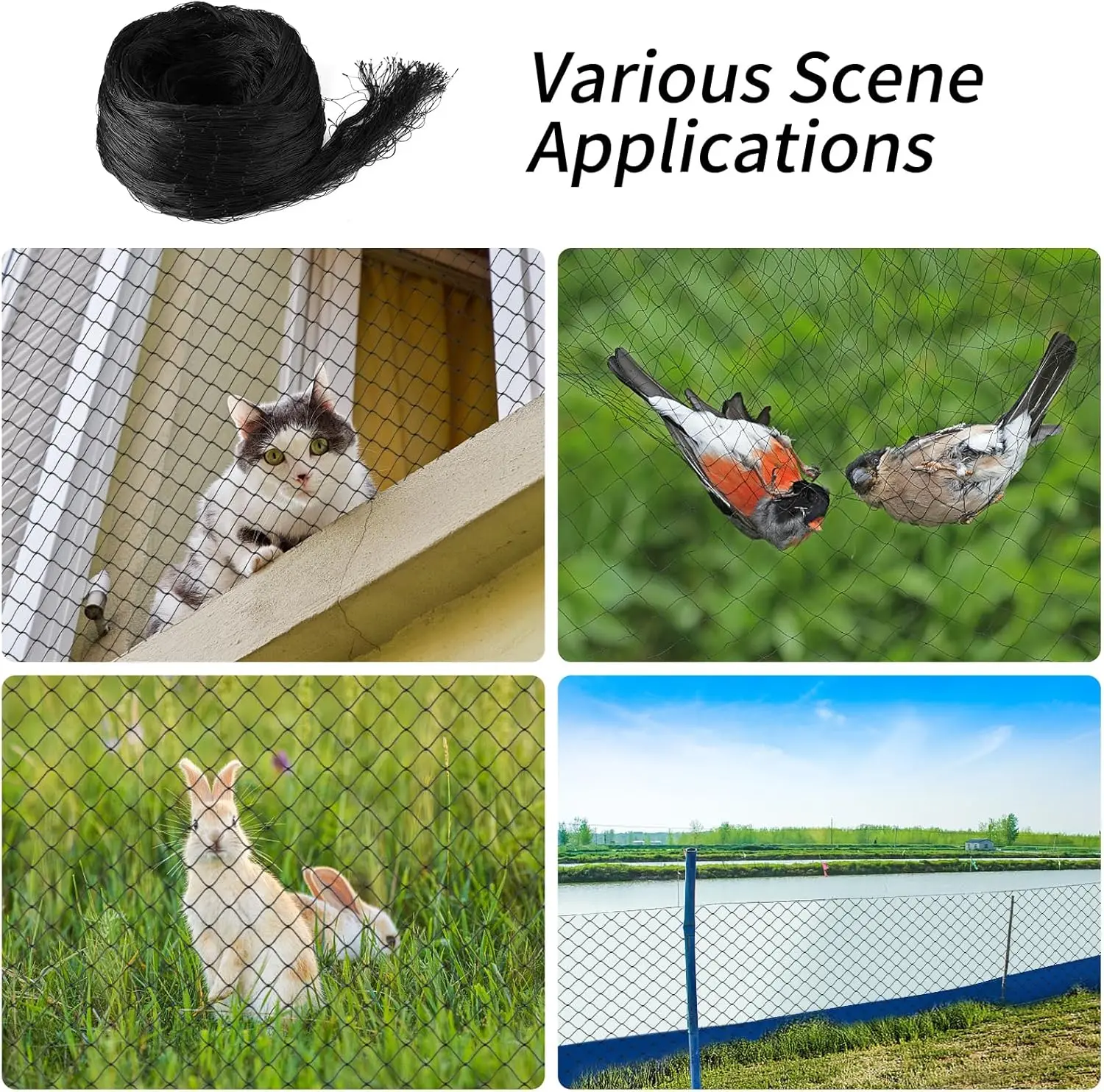 Filet renforcé fil d’acier pour balcon et jardin – Image 5