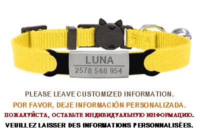 Collier chaton gravé avec clochette – Image 15