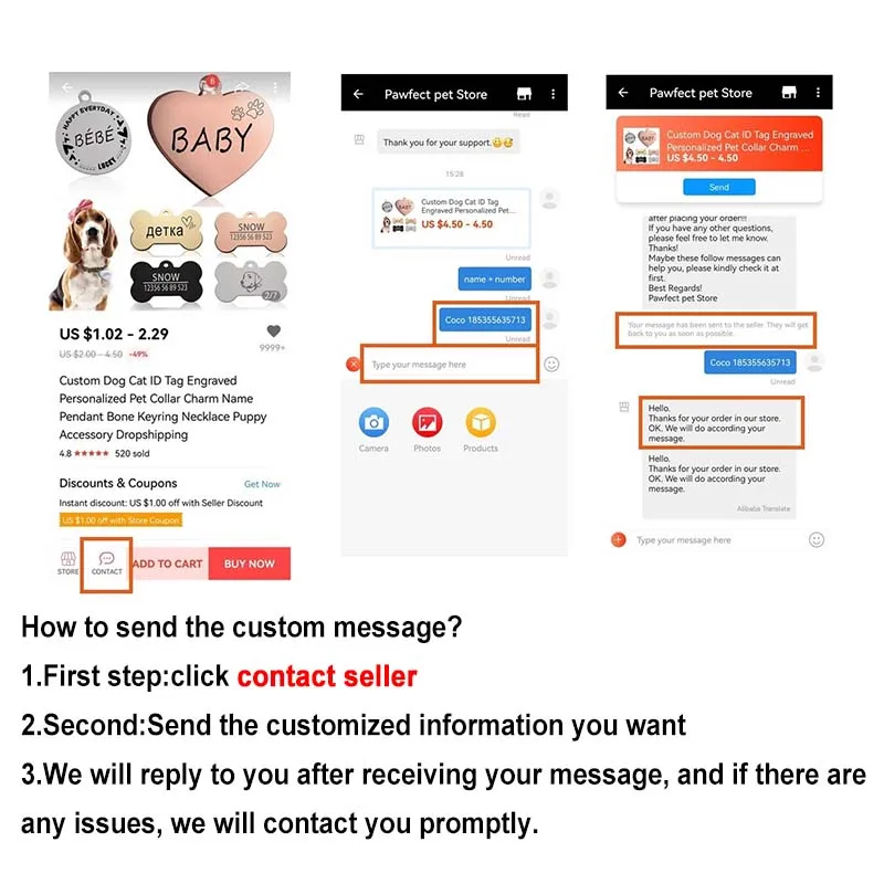Collier chaton gravé avec clochette – Image 35