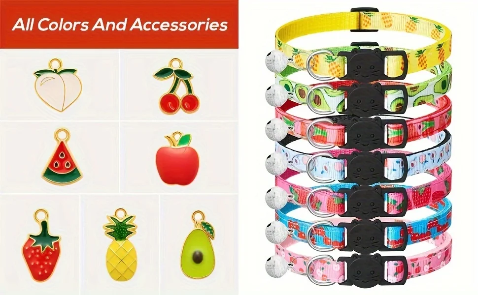 Lot 7 colliers réfléchissants pour chat – Image 3