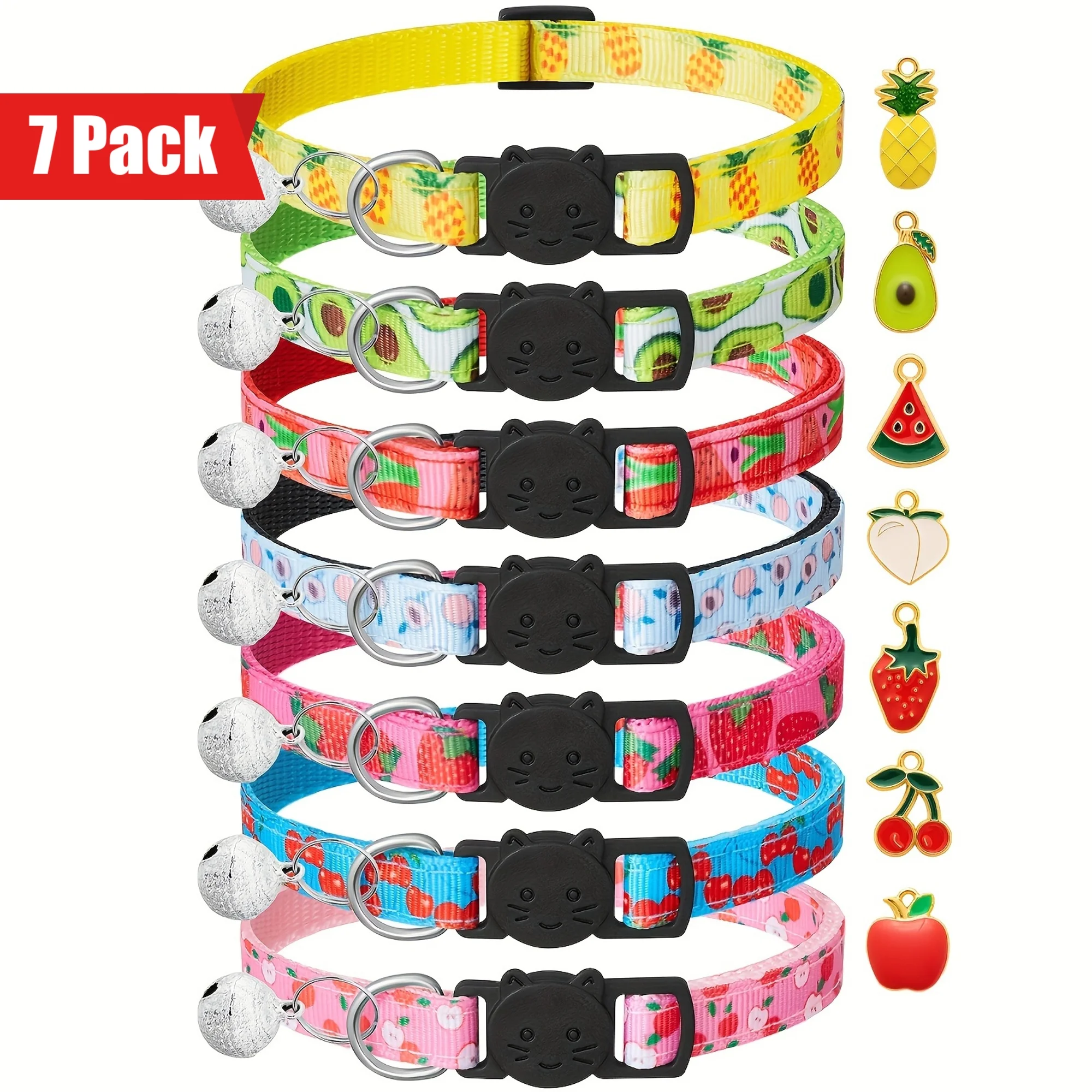 Lot 7 colliers réfléchissants pour chat – Image 4