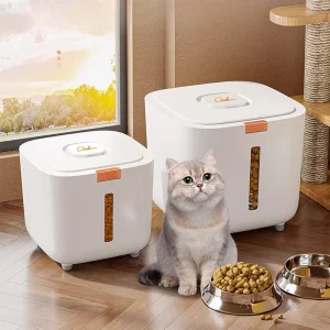Boîte hermétique à croquettes pour chat