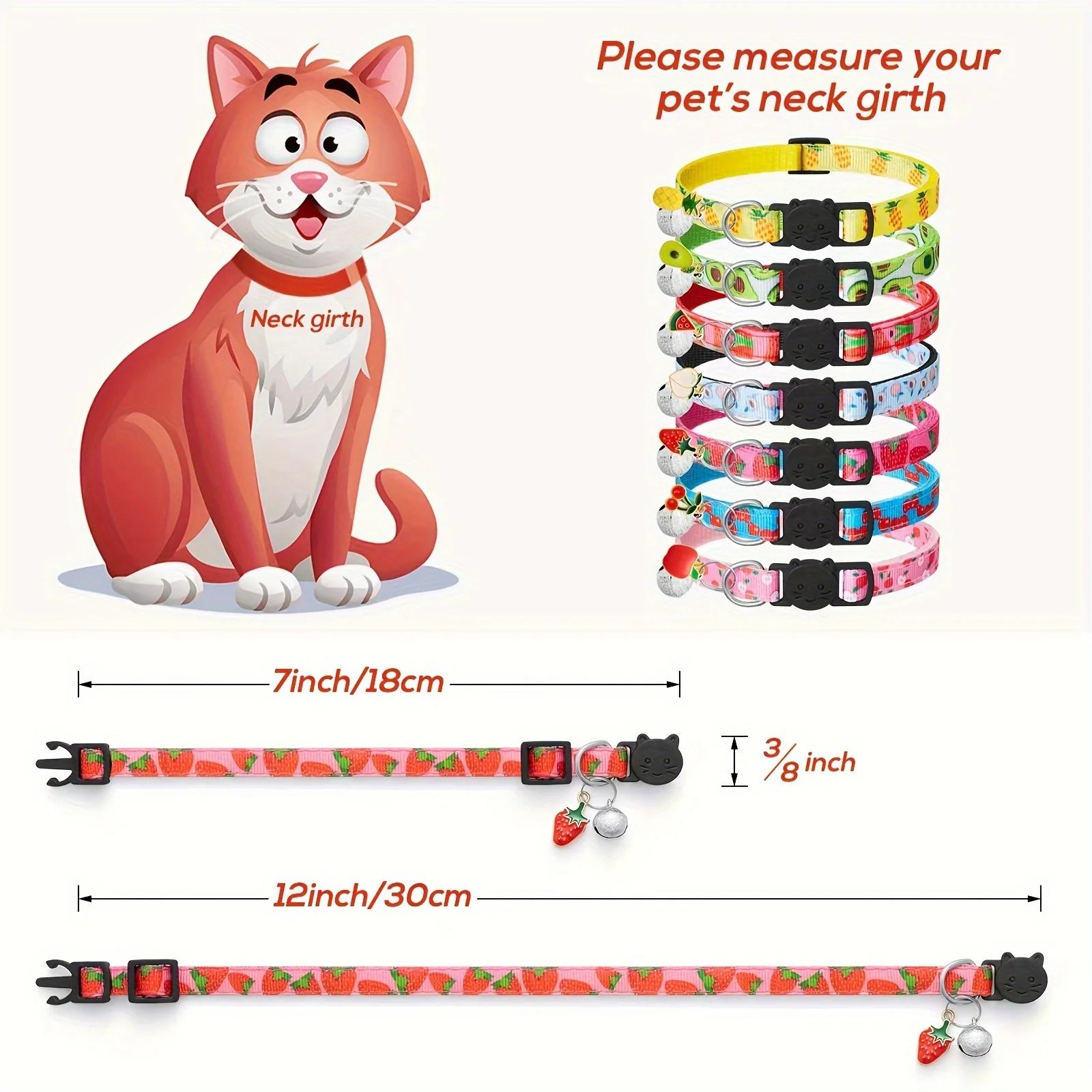 Lot 7 colliers réfléchissants pour chat – Image 6