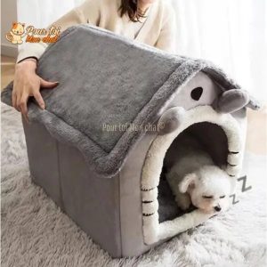 PETITE MAISON EN PELUCHE POUR CHAT – TOITpourCHAT™ - Pour toi Mon chat